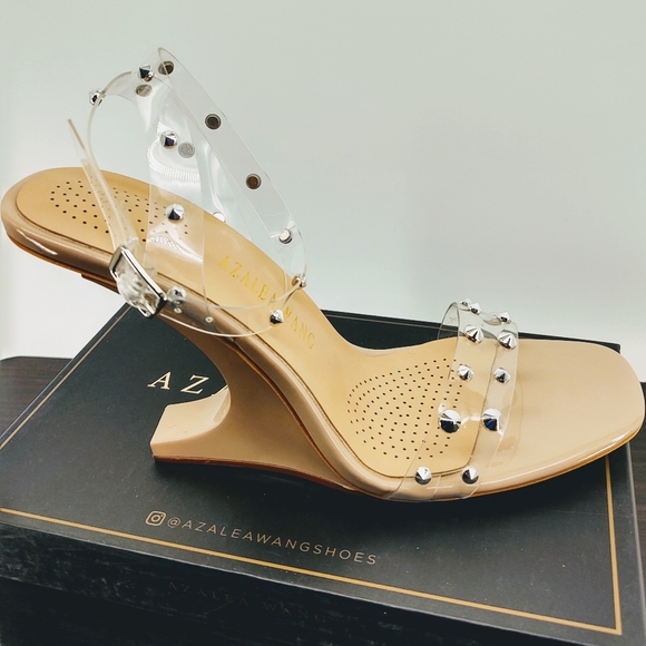 wedge studded sandals